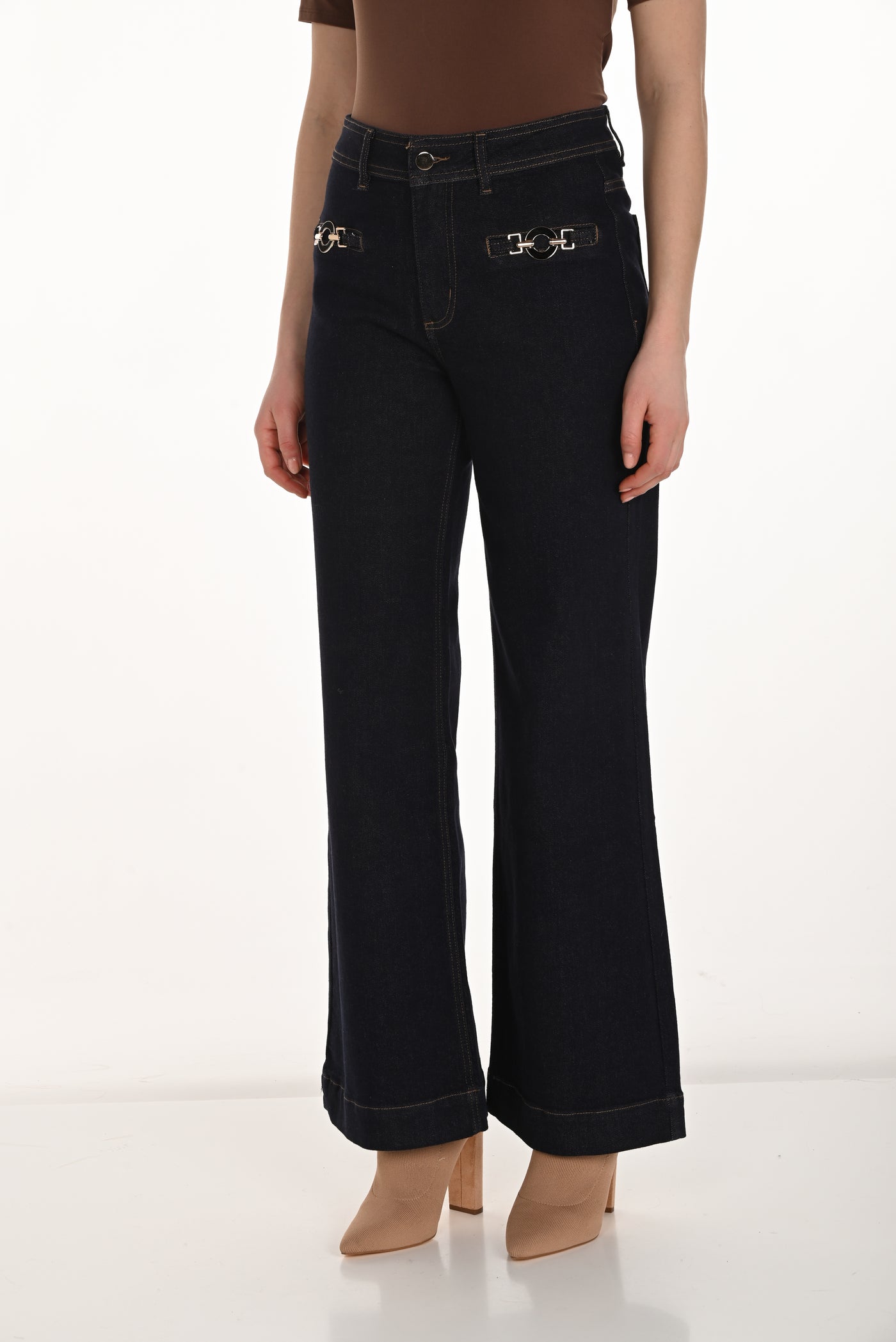 Icon Detail Wide-Leg Jeans Frank Lyman