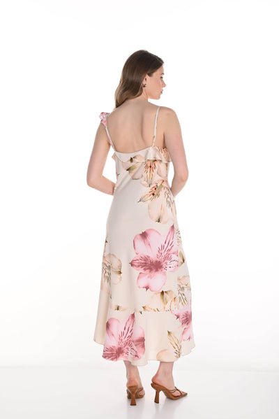 Floral Wrap Midi Dress - Dream Pants