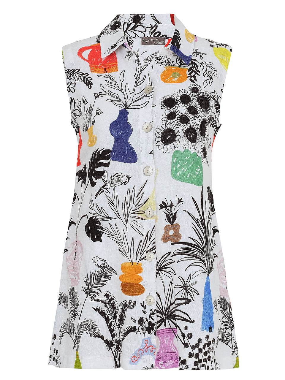 Sleeveless Collared Top - Dream Pants