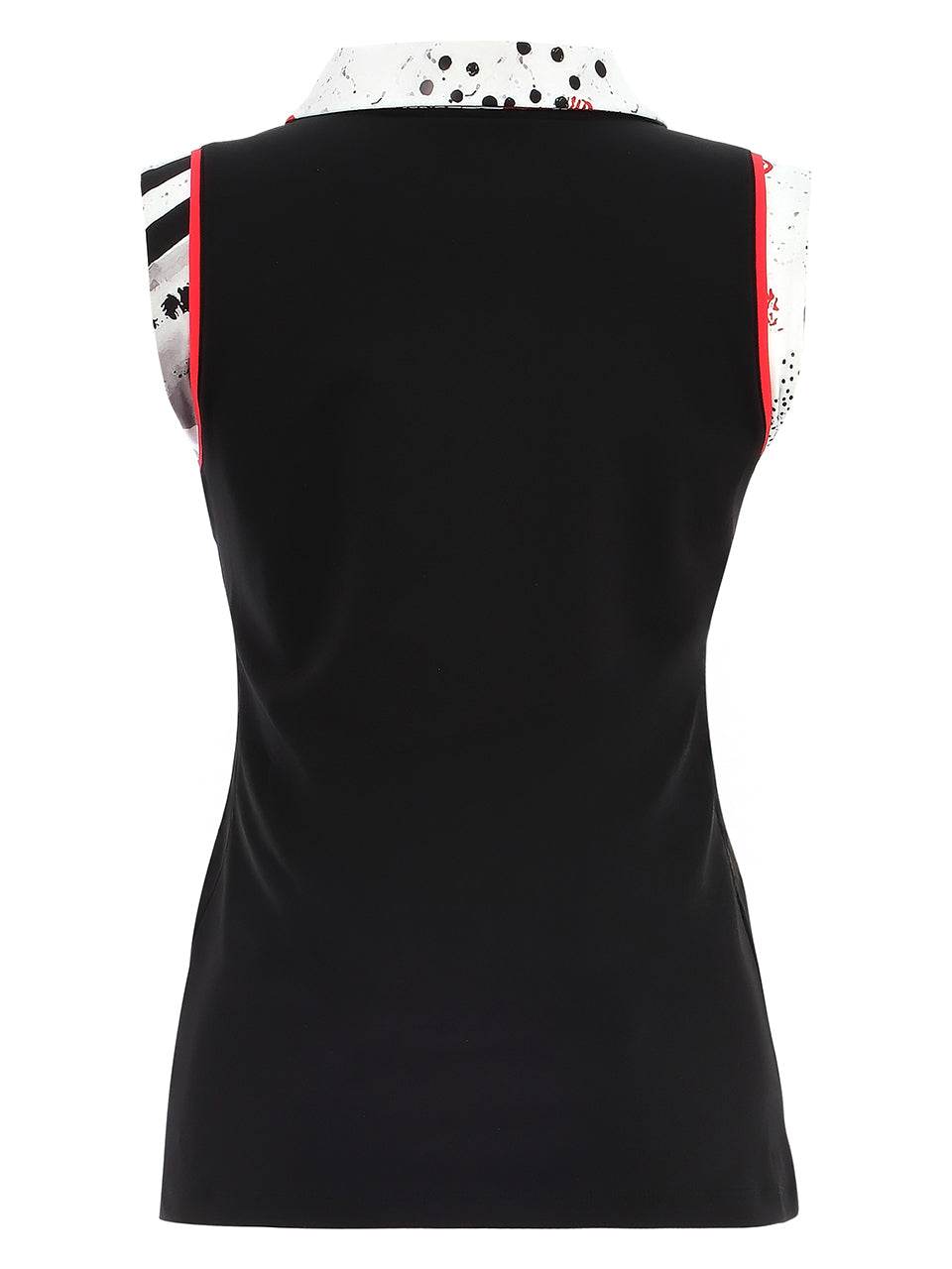 Sleeveless Golf Polo Shirt with Contrast Collar - Dream Pants