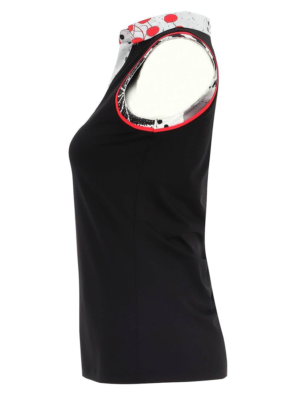 Sleeveless Golf Polo Shirt with Contrast Collar - Dream Pants