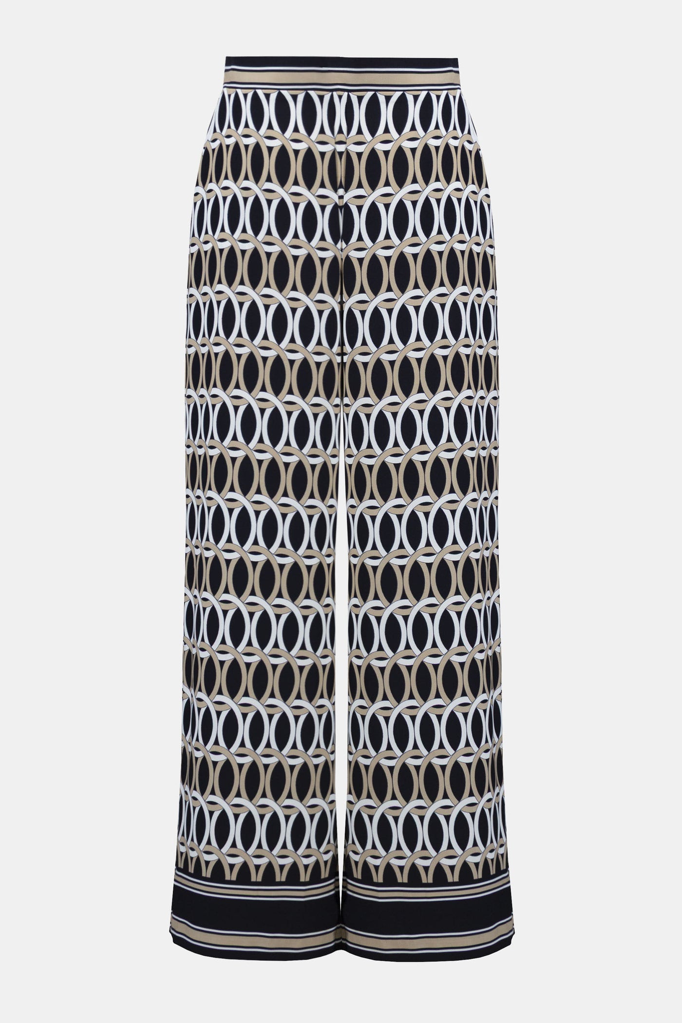 Woven Geometric Print Wide Leg Pull-On Pants Joseph Ribkoff