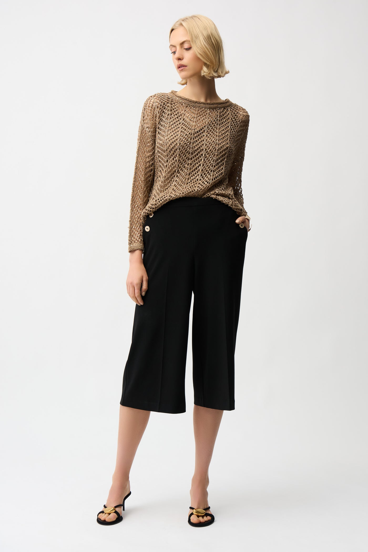 Silky Knit Pull-On Culotte Pants Joseph Ribkoff