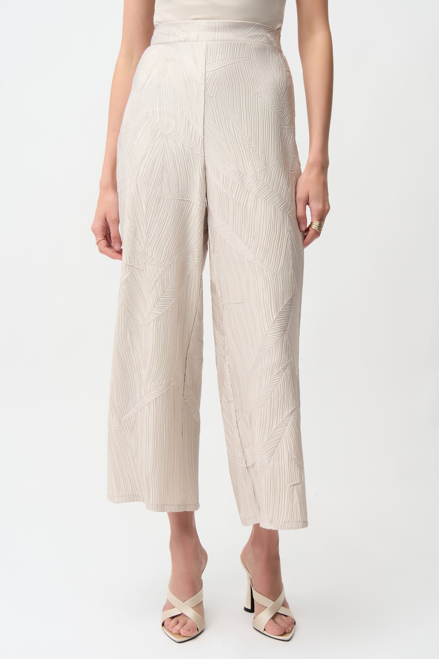 Pleated Satin Pull-On Culotte Pants Joseph Ribkoff
