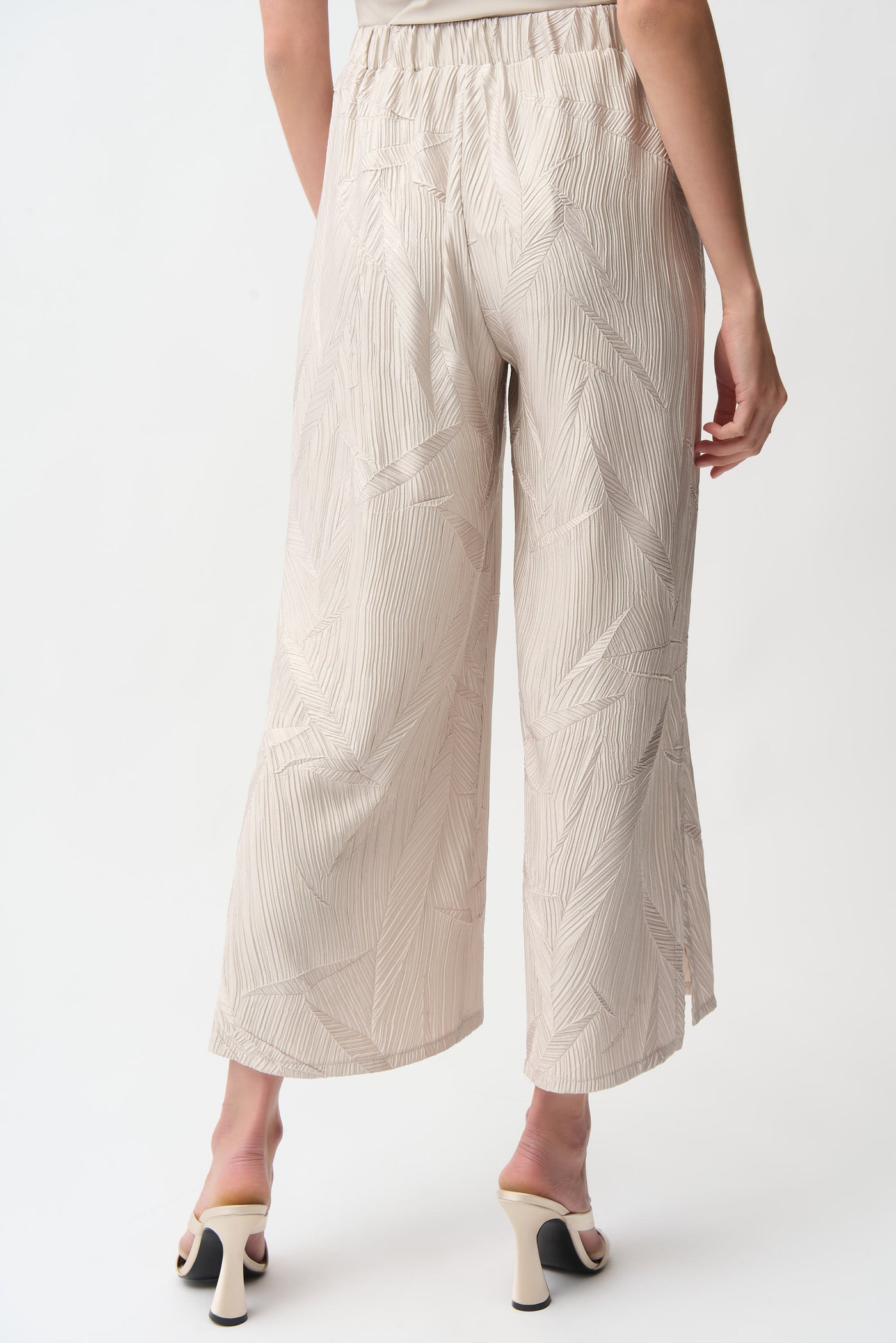 Pleated Satin Pull-On Culotte Pants Joseph Ribkoff