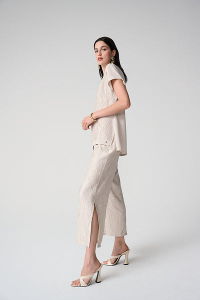 Pleated Satin Pull-On Culotte Pants Joseph Ribkoff