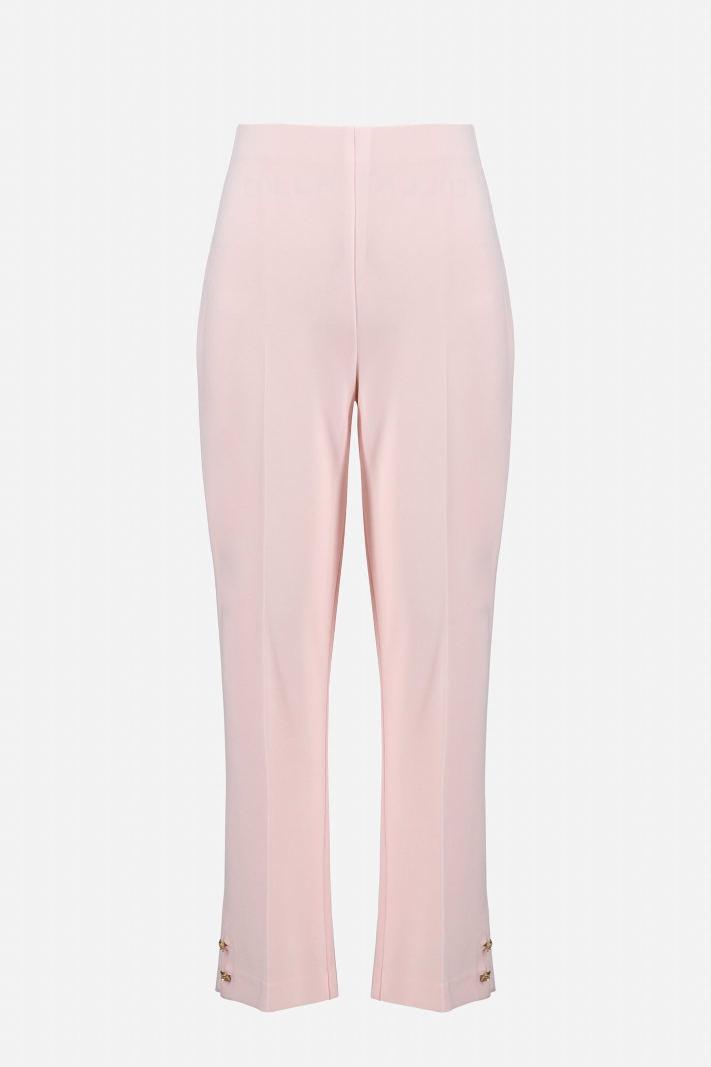 Silky Knit Crop Pull-On Pants With Gold Buttons Joseph Ribkoff