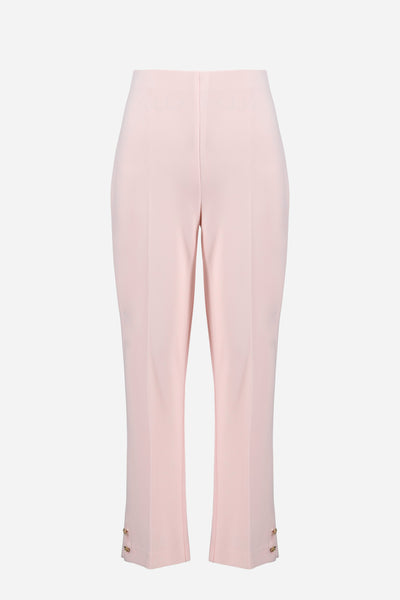 Silky Knit Crop Pull-On Pants With Gold Buttons Joseph Ribkoff
