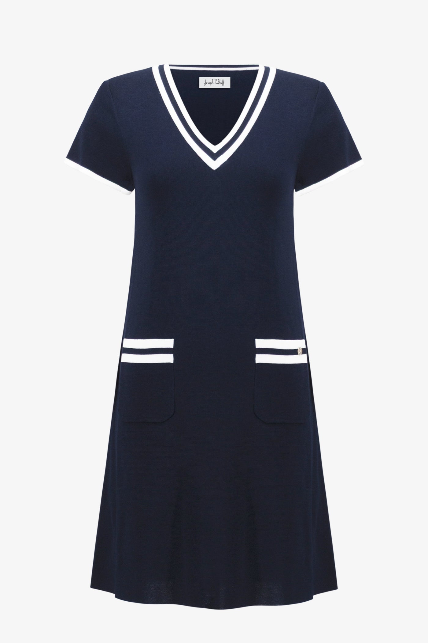 Viscose Knit A-Line Dress With Rib Trim Joseph Ribkoff