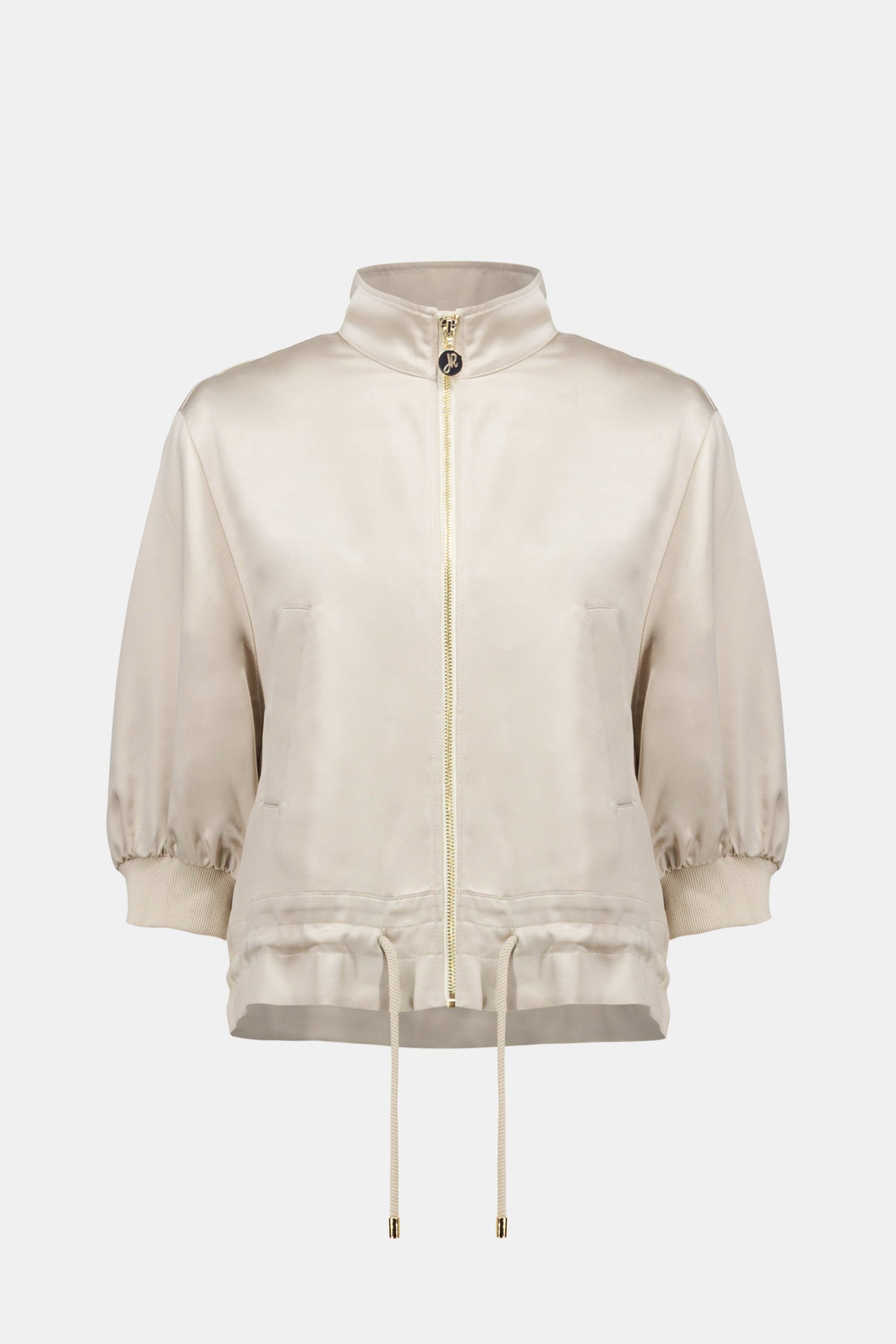 Satin Boxy Blouson Jacket With Drawstring Hem Joseph Ribkoff