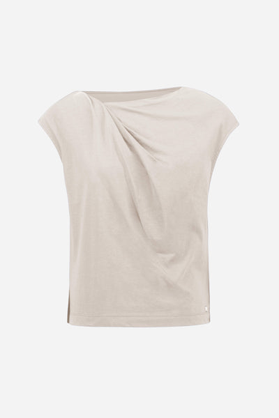 Cotton Top With Asymmetrical Collar Joseph Ribkoff