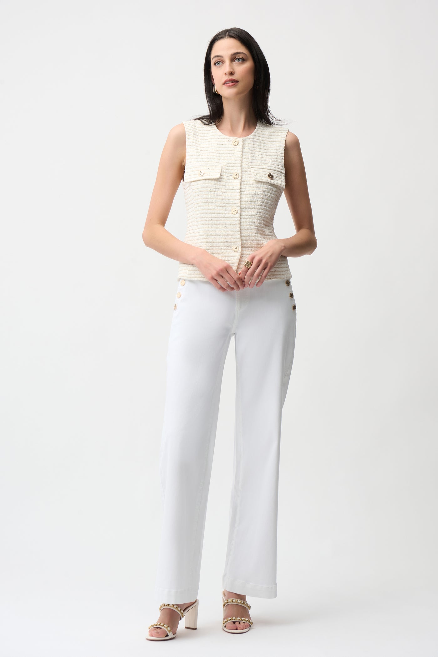Wide Leg Pull-On Jeans Joseph Ribkoff