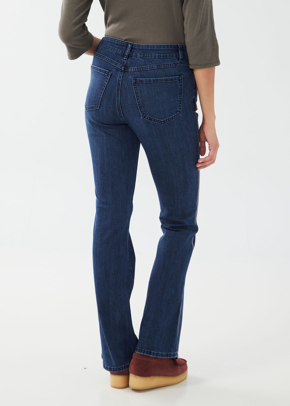 French Dressing Jeans Olivia Flare Leg With Embroidery 