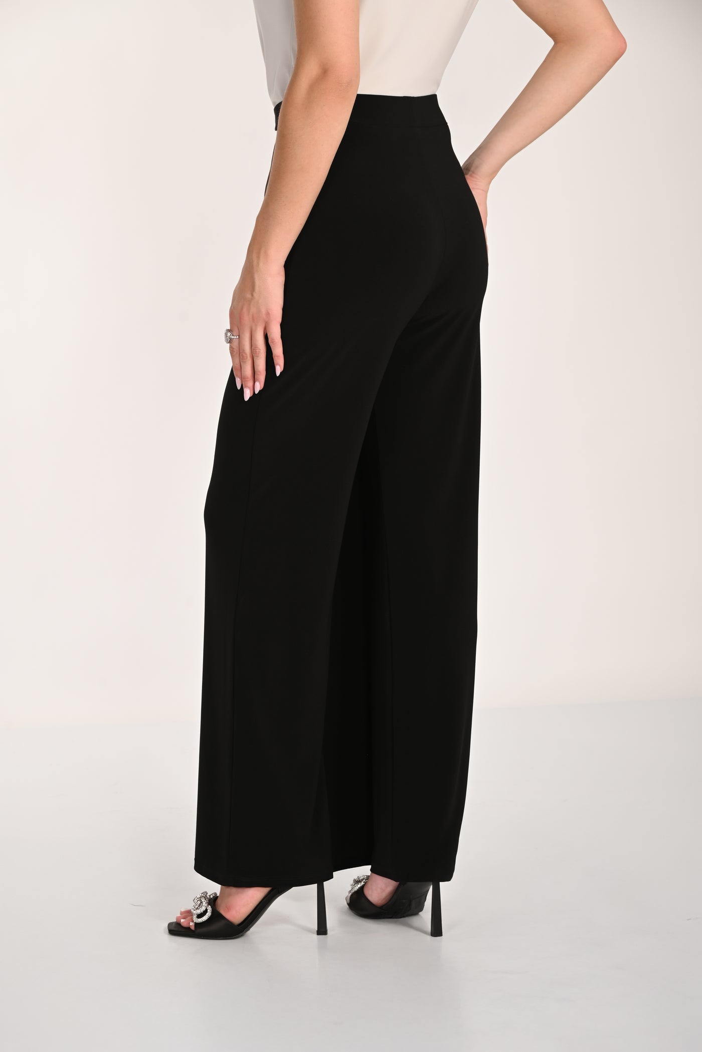 Crystal Trim Palazzo Pants Frank Lyman