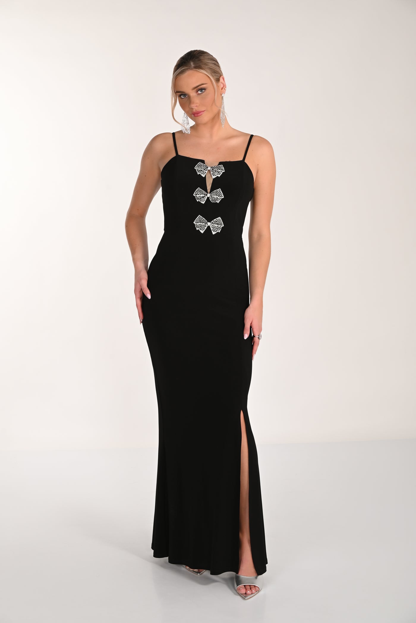 Crystal Bow Evening Gown Crystal Bow Evening Gown