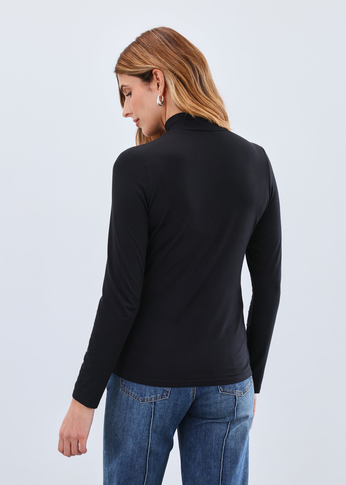 Long Sleeve Mock Neck Top French Dressing Jeans