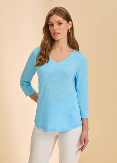 3/4 Sleeve V-Neck Top French Dressing Jeans