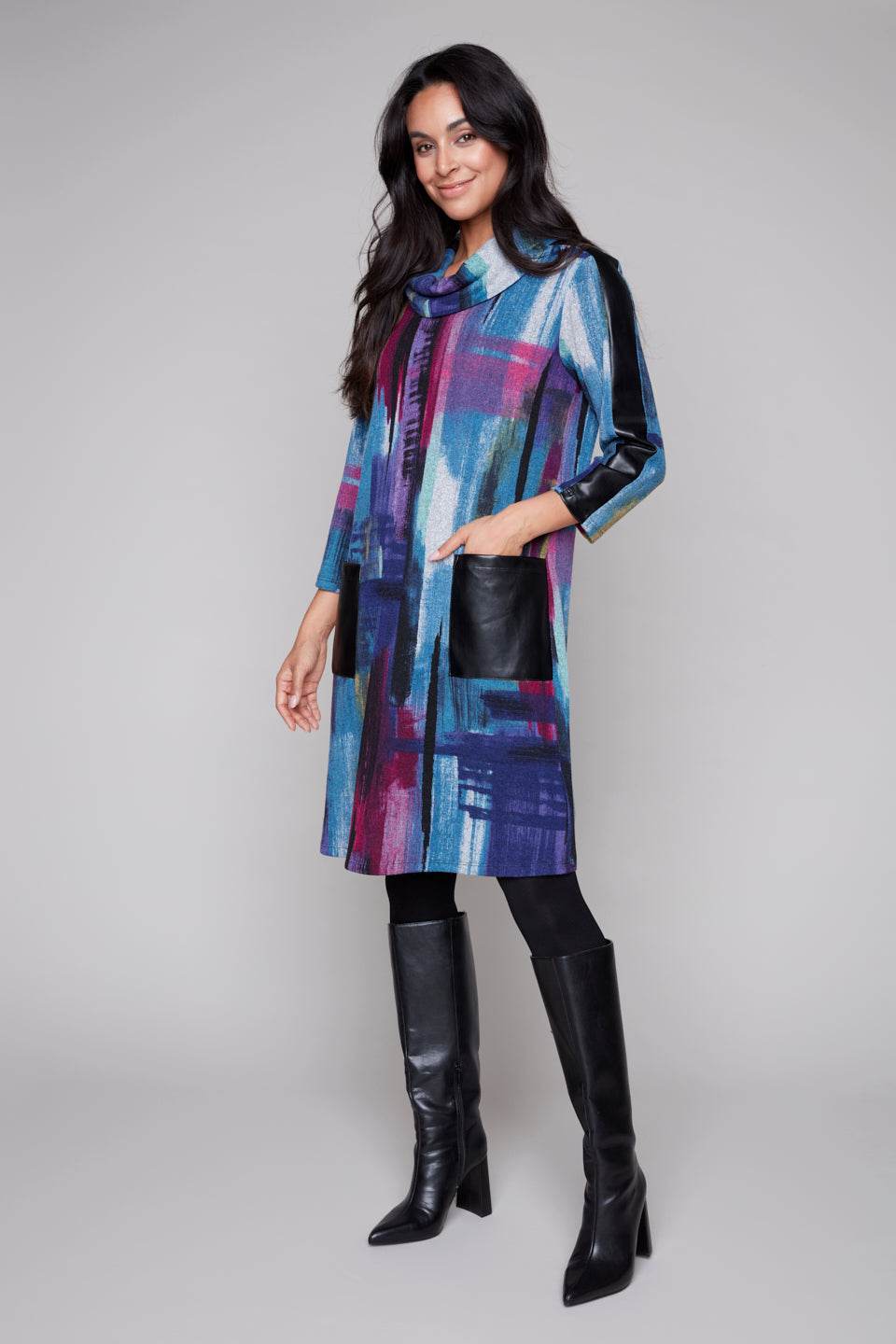 Cowl Neck Dress W/ Vegan Pocket - Dream Pants