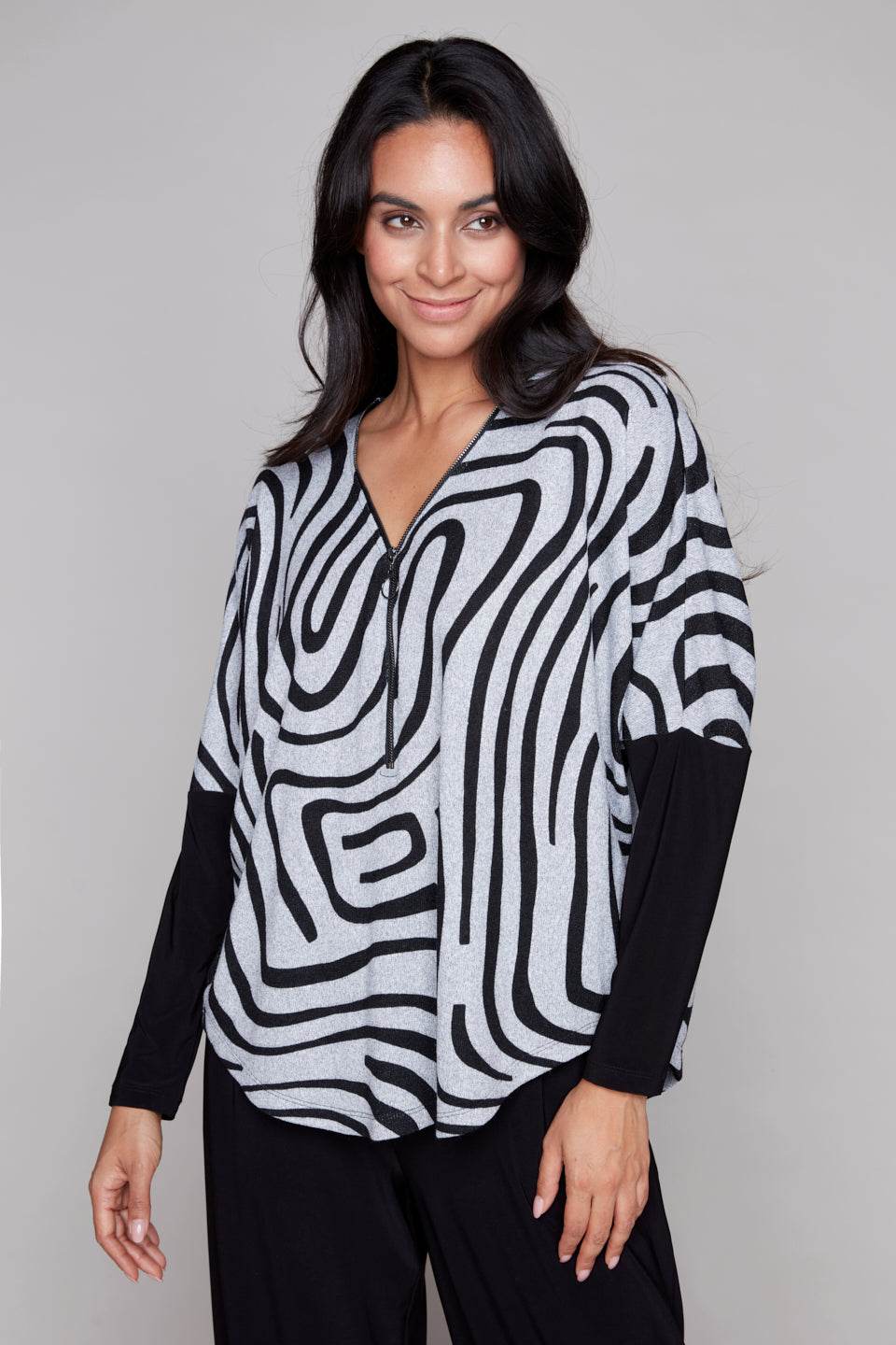 Compli K Zipper Front Top Style 34017 – Dream Pants