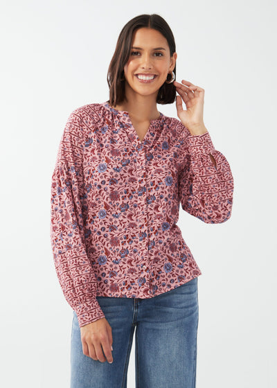 Long Sleeve Printed Knit Shirt French Dressing Jeans