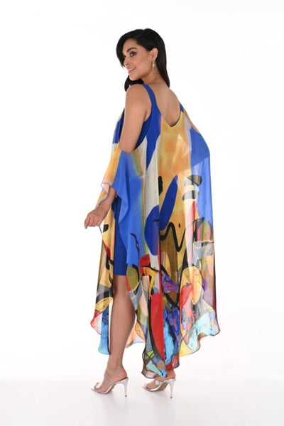 Frank Lyman Flowy Abstract Print Dress 
