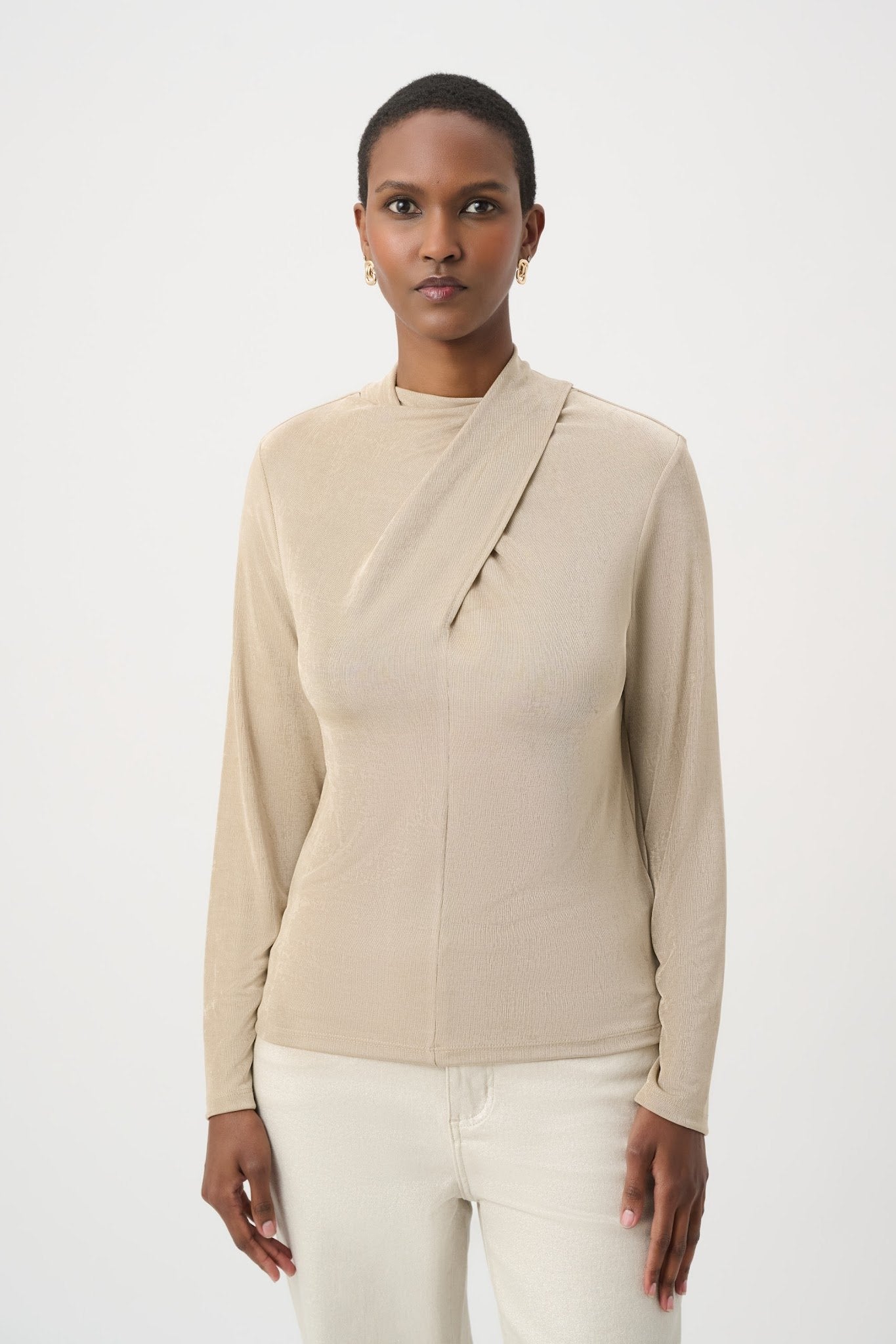 264172 - Twisted Mock Neck Top | Joseph Ribkoff – Dream Pants