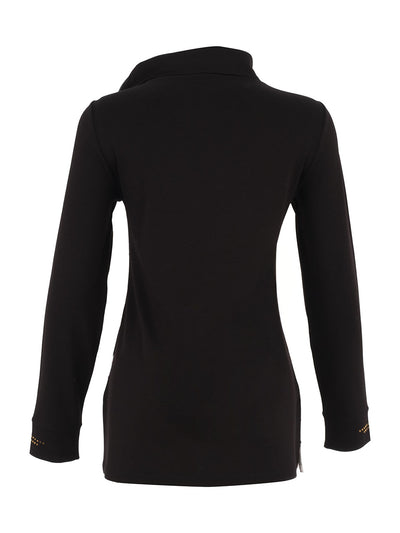 Abstract Print Cowl Neck Pullover Dolcezza