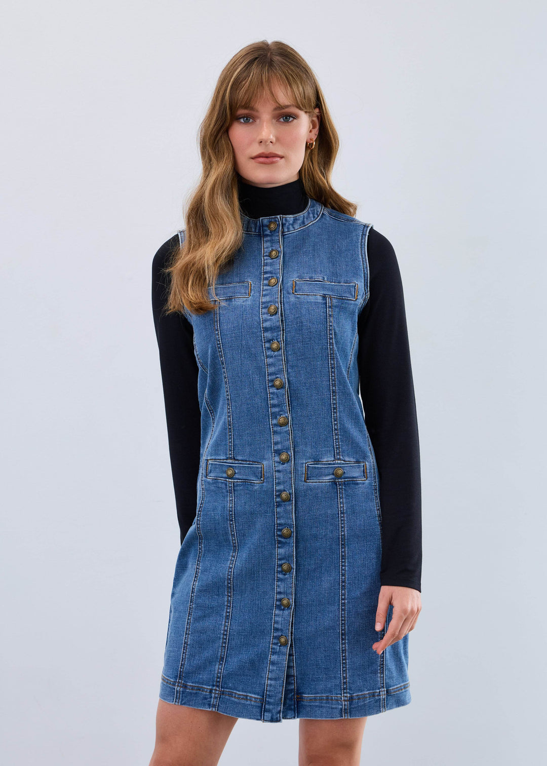 Long Denim Vest Dress
