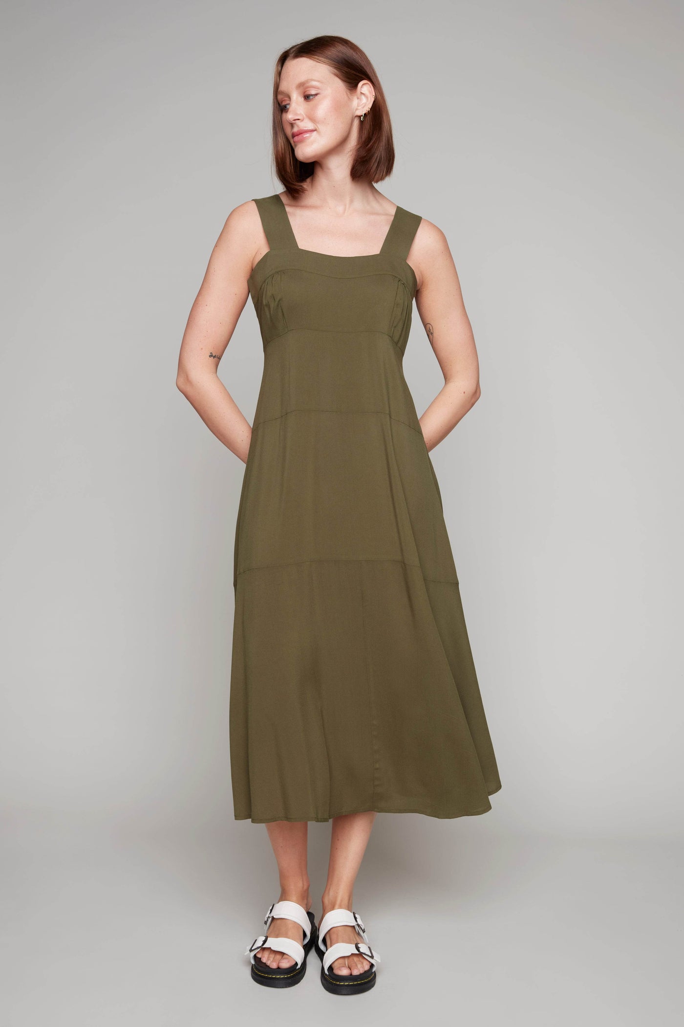 Square Neck Flowy Dress Square Neck Flowy Dress