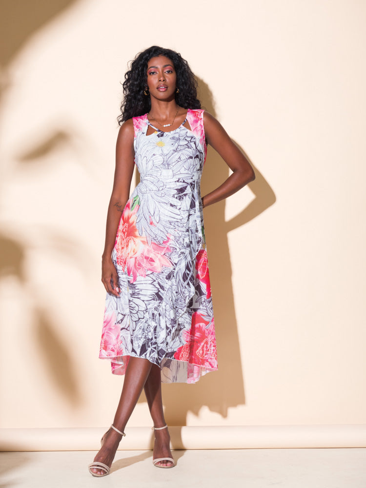 Alison Sheri Flower Print Dress 