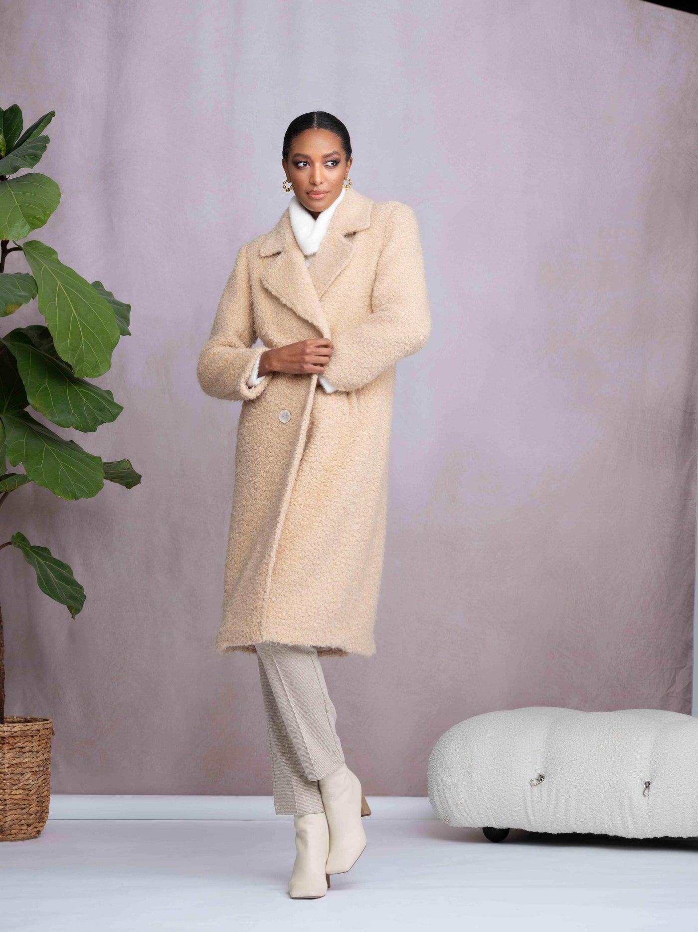 Textured Boucle Coat - Dream Pants