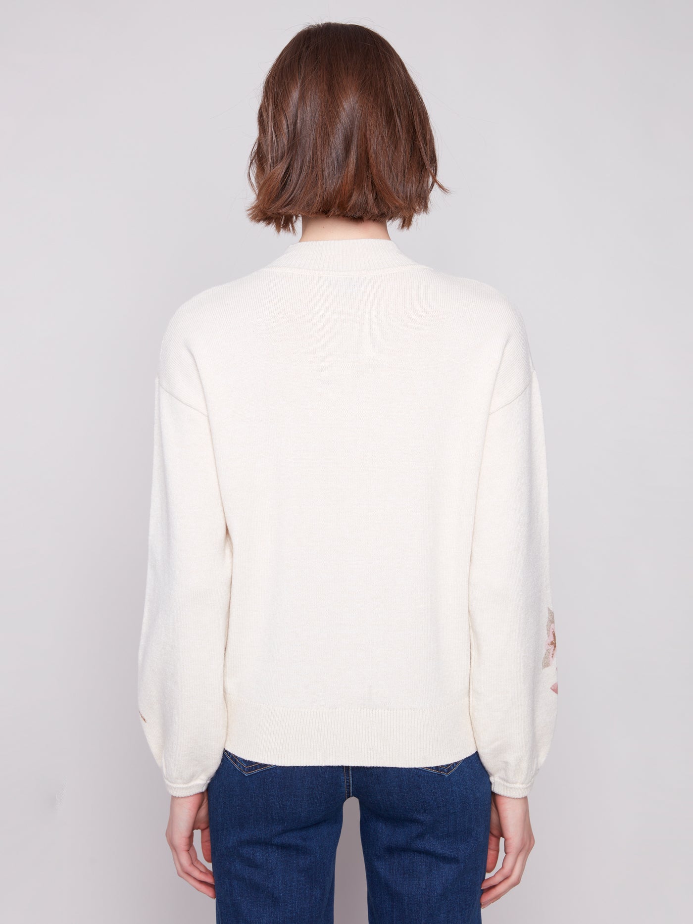 Printed Mock Neck Sweater Charlie B