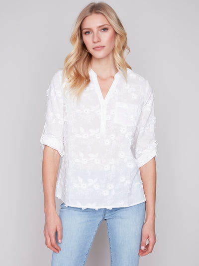 Charlie B Blouse with Embroidery Fabric 