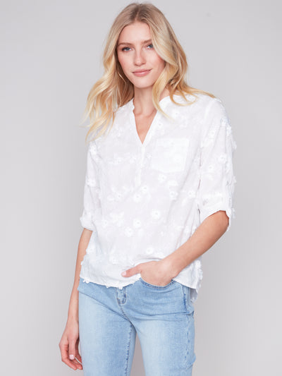 Charlie B Blouse with Embroidery Fabric 