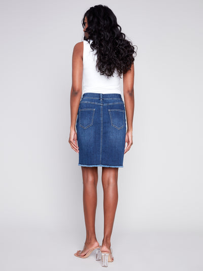 Charlie B Stretch Skort Frey Hem