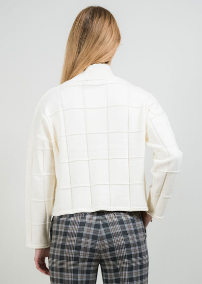 Cassidy Windowpane Knit Sweater Lisette L