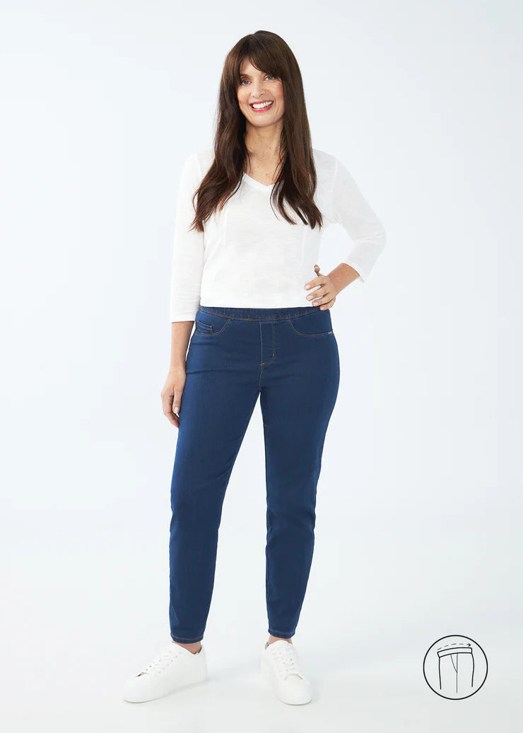 french dressing jeans Christina Slim Leg  Inc these soft denim wide crop pants feature a frayed hem PULL-ON ANKLE