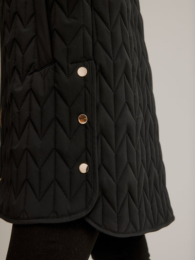Quilted Stretch Relaxed Fit Coat Nikki Jones