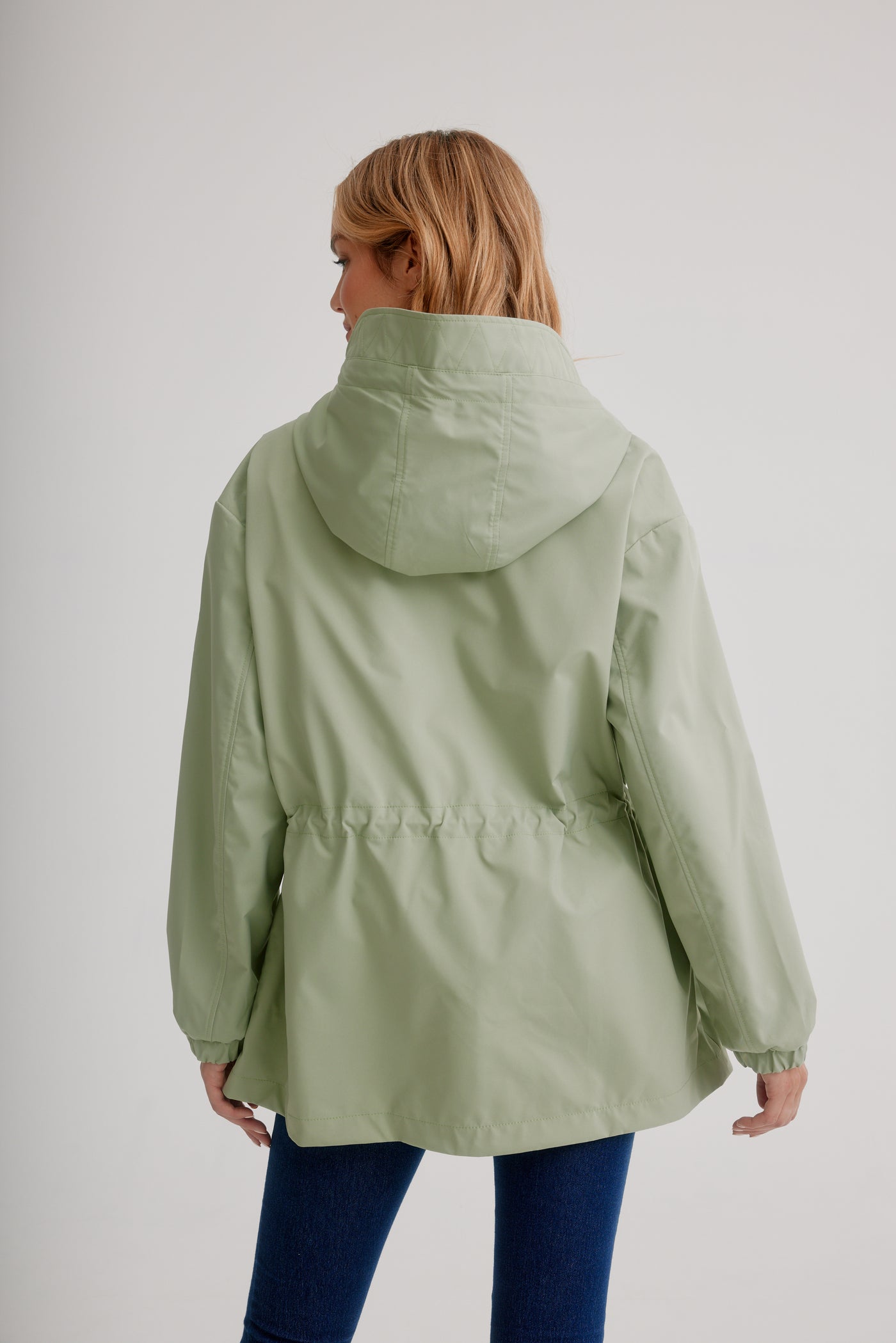 Nikki Jones Packable Anorak Raincoat W/ Contrast Trim 
