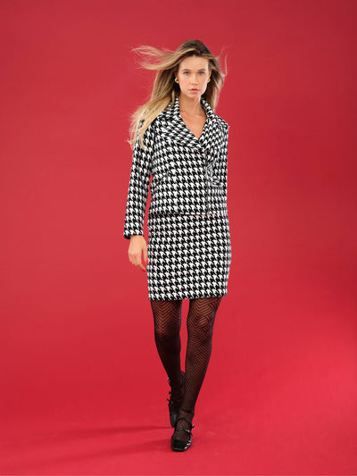Houndstooth Knit Skirt Dolcezza