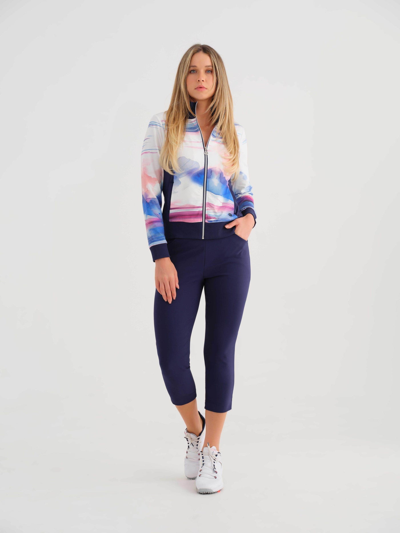 Watercolor Golf Zip Jacket - Dream Pants