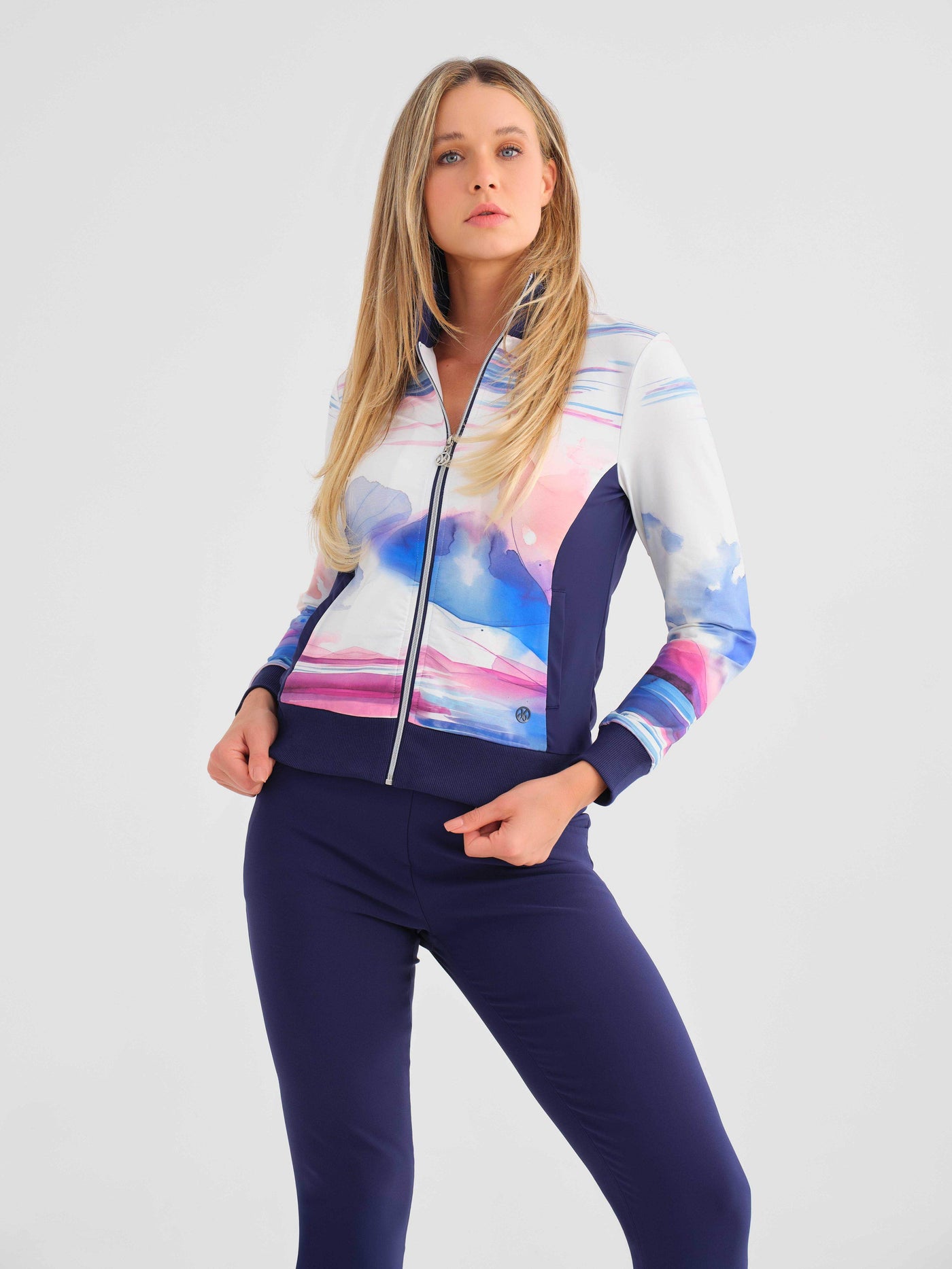 Watercolor Golf Zip Jacket - Dream Pants