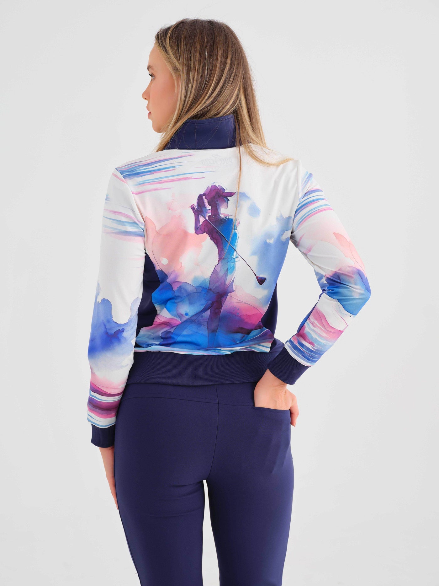 Watercolor Golf Zip Jacket - Dream Pants