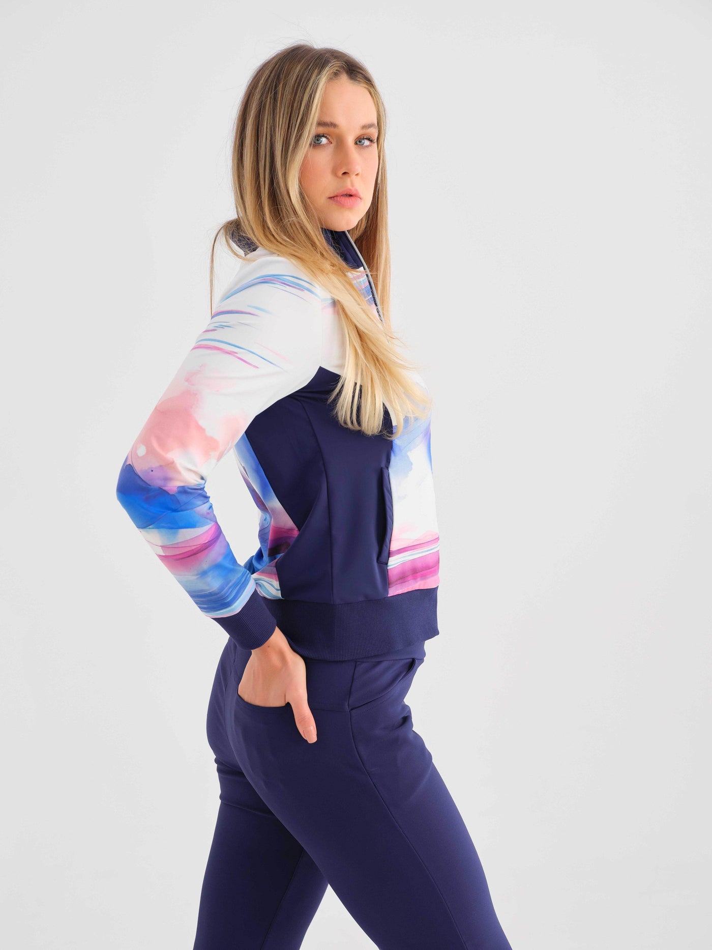 Watercolor Golf Zip Jacket - Dream Pants
