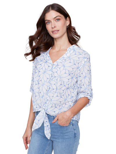 Embroidered Cotton Poplin Blouse Charlie B