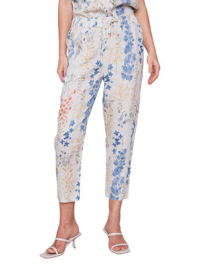 Printed Linen Pull-On Pant Charlie B