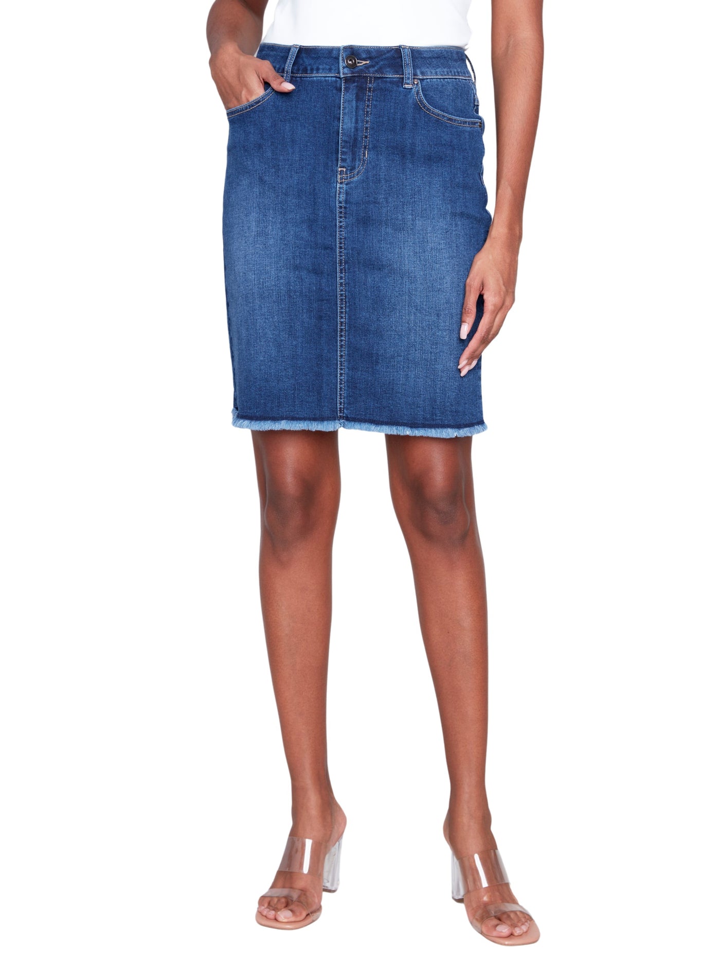 Stretch Skort Frey Hem Charlie B