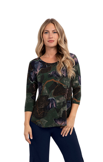 Sympli Go To Classic T Relax, 3/4 Sleeves Print 