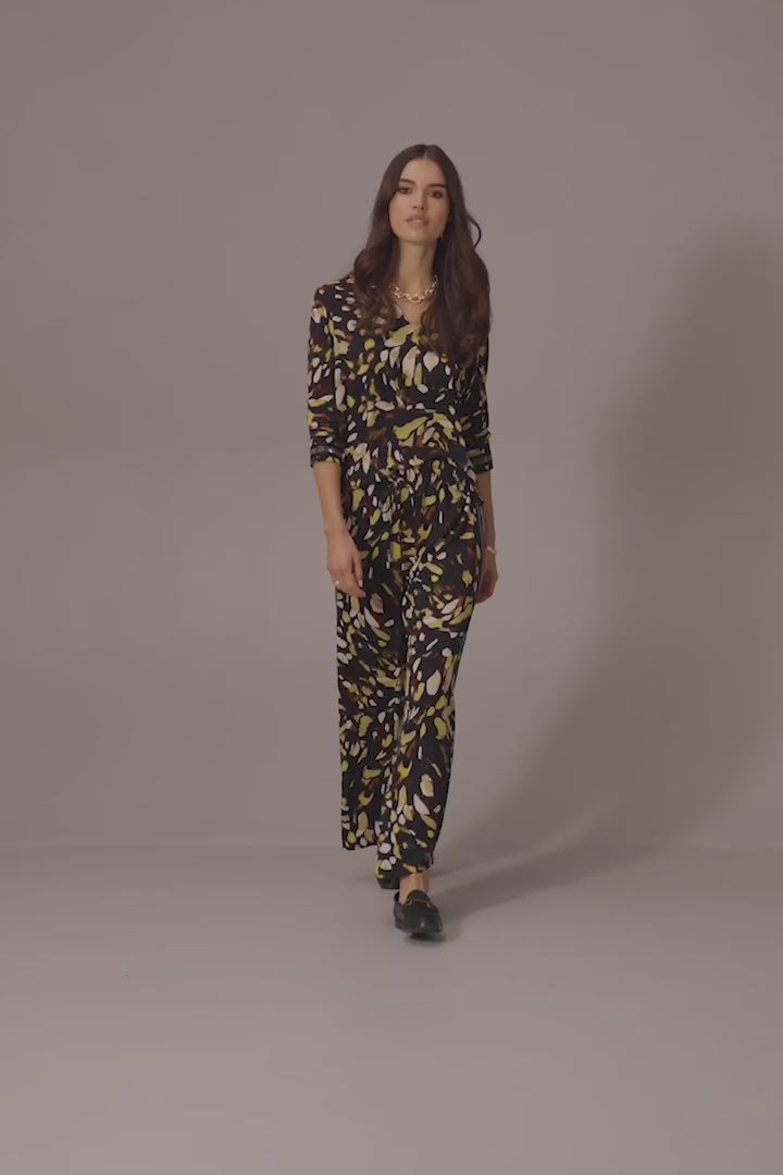 Recycled Soft Twill Animal Print Straight Top