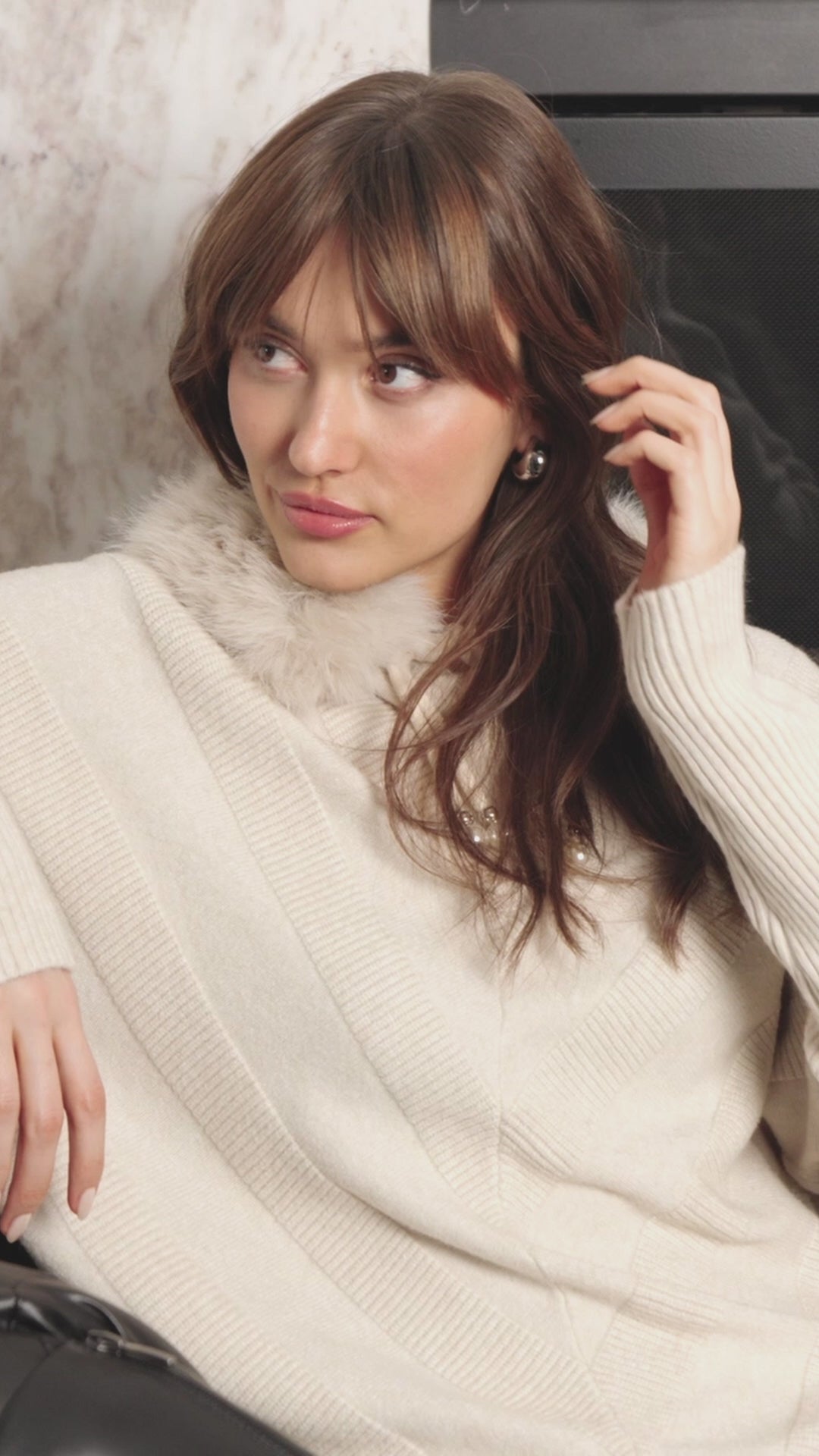 Pull oversize à chevrons